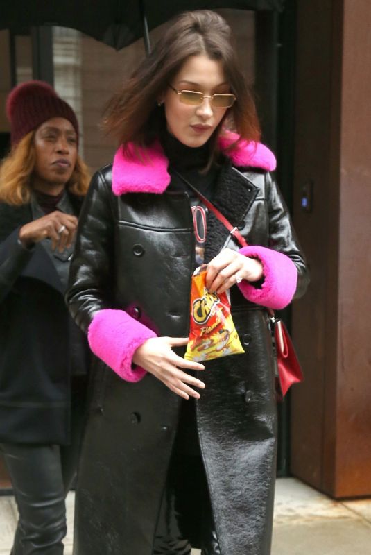 BELLA HADID Out and About in New York 02/10/2018