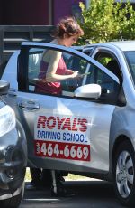BELLA THORNE Takes Driving Lessons in Los Angeles 02/03/2018