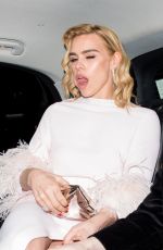 BILLIE PIPER Leaves Vogue x Tiffany & Co Bafta Afterparty in London 02/18/2018