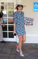 BLANCA BLANCO in Floral Print Dress Out in Malibu 02/03/2018