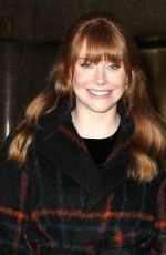 BRYCE DALLAS HOWARD Arrives at Today Show in New York 02/15/2018