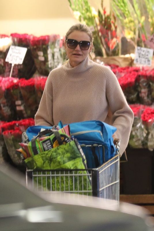 CAMERON DIAZ Out Shopping in Beverly Hills 02/18/2018