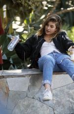 CAMILA MORRONE Falls off a Rock Wall at a Park in Los Angeles 02/07/2018