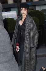 CARA DELEVINGNE Out and About in Paris 02/27/2018