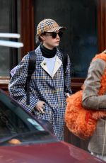 CARA DELEVINGNE Out at London Fashion Week 02/17/2018