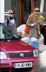 CARA DELEVINGNE Out at London Fashion Week 02/17/2018