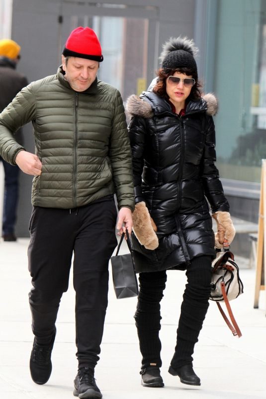 CARLA GUGINO and Sebastian Gutierrez Out and About in New York 02/09/2018