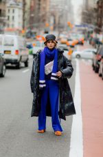 CAROLINE DAUR Out at New York Fashion Week 02/09/2018