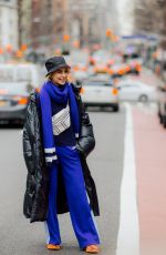 CAROLINE DAUR Out at New York Fashion Week 02/09/2018