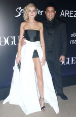 CELINA LOCKS and Ronaldo at Vogue Carnival Ball in Sao Paulo 02/01/2018