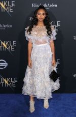 CHANDLER KINNEY at A Wrinkle in Time Premiere in Los Angeles 02/26/2018