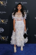 CHANDLER KINNEY at A Wrinkle in Time Premiere in Los Angeles 02/26/2018