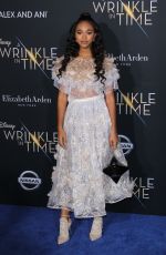 CHANDLER KINNEY at A Wrinkle in Time Premiere in Los Angeles 02/26/2018