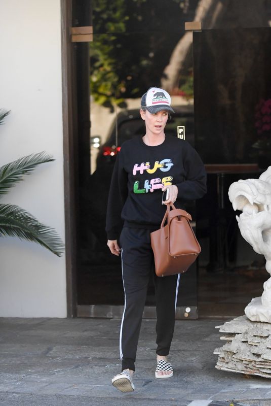 CHARLIZE THERON Leaves a Korean Spa in Koreatown 02/07/2018