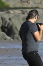 CHARLIZE THERON on the Set of a Photoshoot at Malibu Beach 02/16/2018