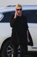 CHARLIZE THERON Out and About in Van Nuys 02/20/2018