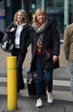 CHARLOTTE HAWKINS and SARA COX at Piccadilly Train Station in Manchester 02/08/2018