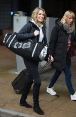 CHARLOTTE HAWKINS and SARA COX at Piccadilly Train Station in Manchester 02/08/2018