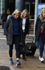 CHARLOTTE HAWKINS and SARA COX at Piccadilly Train Station in Manchester 02/08/2018