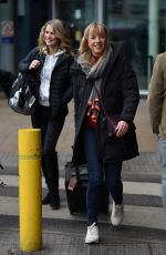 CHARLOTTE HAWKINS and SARA COX at Piccadilly Train Station in Manchester 02/08/2018