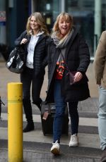 CHARLOTTE HAWKINS and SARA COX at Piccadilly Train Station in Manchester 02/08/2018