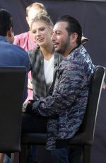 CHARLOTTE MCKINNEY and Danny Abeckaser on the Set of Extra in New York 02/01/2018