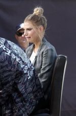 CHARLOTTE MCKINNEY and Danny Abeckaser on the Set of Extra in New York 02/01/2018