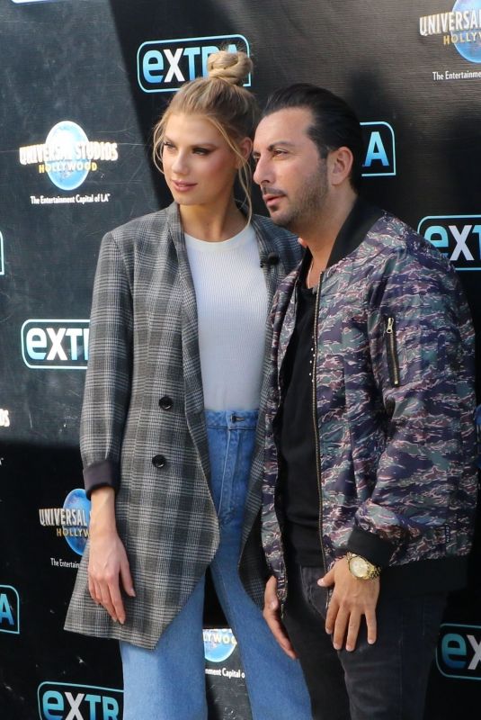 CHARLOTTE MCKINNEY and Danny Abeckaser on the Set of Extra in New York 02/01/2018