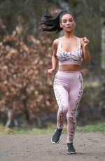 CHELSEA HEALEY Working Out at a Park in Manchester 02/18/2018