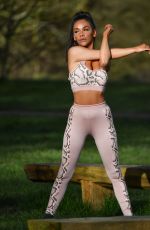 CHELSEA HEALEY Working Out at a Park in Manchester 02/18/2018