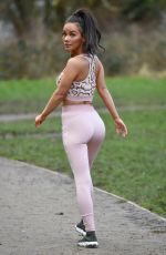 CHELSEA HEALEY Working Out at a Park in Manchester 02/18/2018