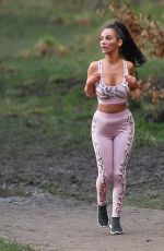 CHELSEA HEALEY Working Out at a Park in Manchester 02/18/2018