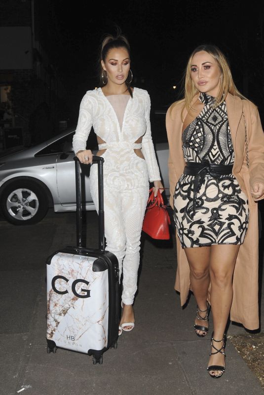 CHLOE and LAURYN GOODMAN Night Out in London 02/08/2018
