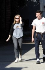 CHLOE MORETZ and Brookyln Beckham Out for Lunch in Studio City 02/04/2018