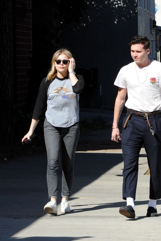 CHLOE MORETZ and Brookyln Beckham Out for Lunch in Studio City 02/04/2018