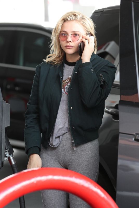 CHLOE MORETZ at a Gas Station in Los Angeles 02/27/2018