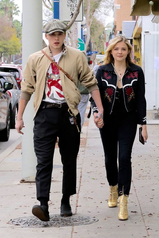 CHLOE MORETZ Celebrates Her Birthday with Brooklyn Beckham in Los Angeles 02/10/2018