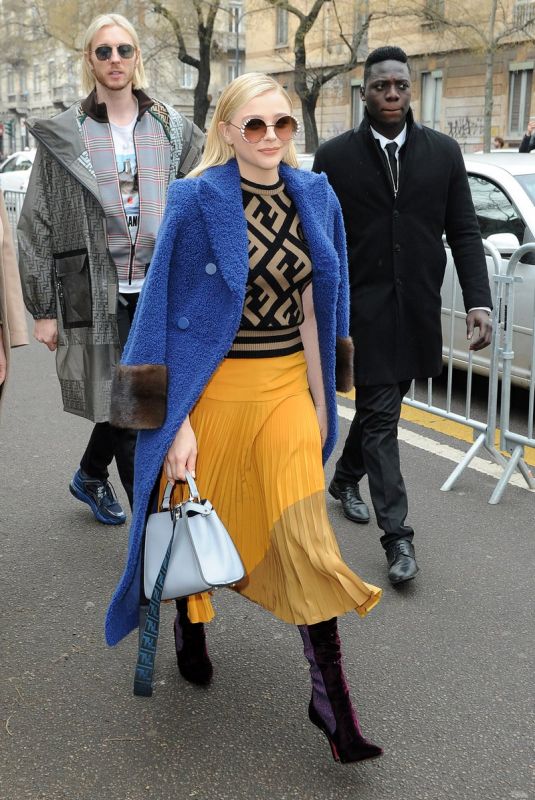 CHLOE MORETZ Out at Milan Fashion Week 02/22/2018