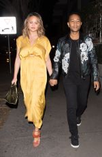 CHRISSY TEIGEN and John Legend at Madeo Restaurant in West Hollywood 02/01/2018