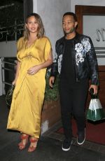 CHRISSY TEIGEN and John Legend at Madeo Restaurant in West Hollywood 02/01/2018