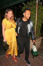 CHRISSY TEIGEN and John Legend at Madeo Restaurant in West Hollywood 02/01/2018