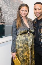 CHRISSY TEIGEN at Nabil Elderkin Exhibition in Los Angeles 02/15/2018