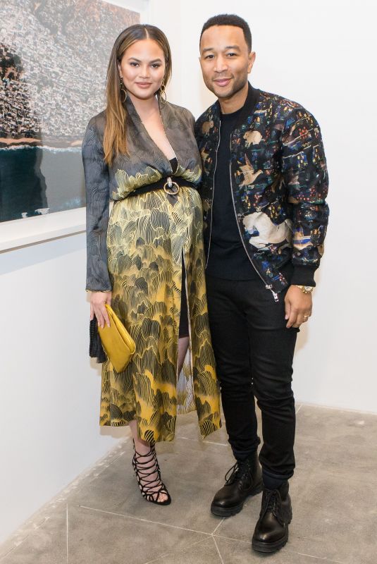 CHRISSY TEIGEN at Nabil Elderkin Exhibition in Los Angeles 02/15/2018
