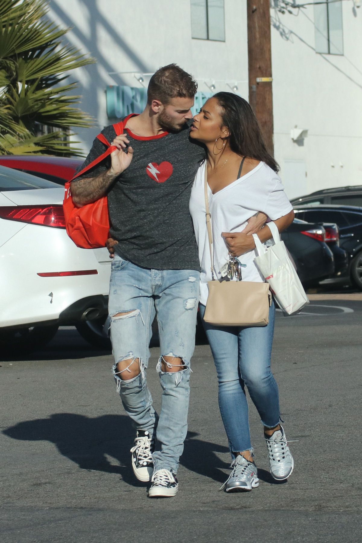 CHRISTINA MILIAN and Matt Pokora Shopping for Sporting Goods in Los Angeles 02/06/2018 ...