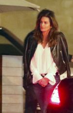 CINDY CRAWFORD Leaves a Restaurant in Los Angeles 01/31/2018