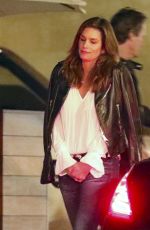 CINDY CRAWFORD Leaves a Restaurant in Los Angeles 01/31/2018