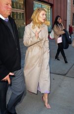 CLAIRE DANES Leaves CBS Studios in New York 02/05/2018