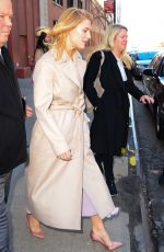 CLAIRE DANES Leaves CBS Studios in New York 02/05/2018