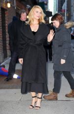 CLAIRE DANES Leaves Late Show with Stephen Colbert in New York 02/05/2018