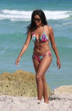 CLAUDIA JORDAN in Bikini on the Beach in Miami 02/14/2018